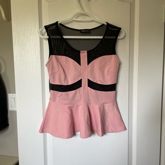 Women’s pink mesh top seduction brand size small - Picture 2 of 3